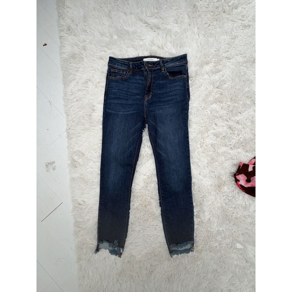 HIDDEN Jeans Dark Wash Distressed Hem Skinny Jeans Size 29